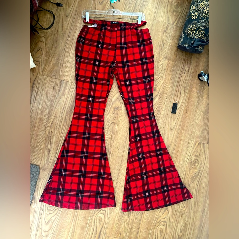 Just Polly plaid bell bottoms